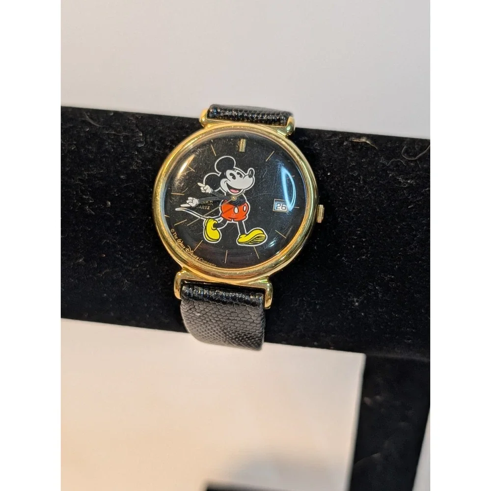 MICKEY‎ MOUSE, PULSAR V537-8A30 Black Dial UNISEX CHARACTER WATCH 499